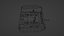 Control remoto Low-poly modelo 3d