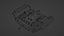 Control remoto Low-poly modelo 3d