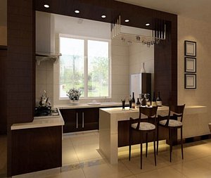 3d modern kitchen
