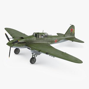 3D Ilyushin Il-2 Sturmovik Aircraft Rigged