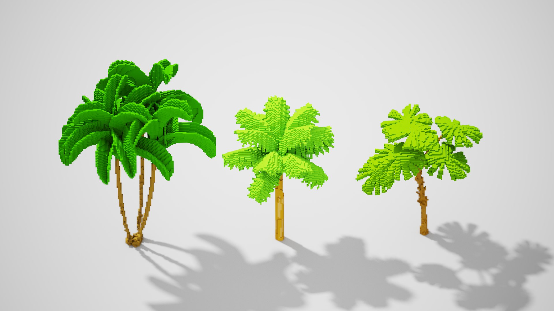 Isometric Palm Tree Set 3D Model - TurboSquid 2192905