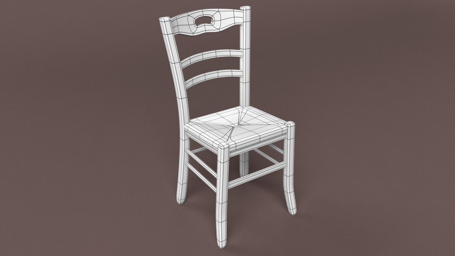 3D Rustic Straw Chair Model - TurboSquid 1603747