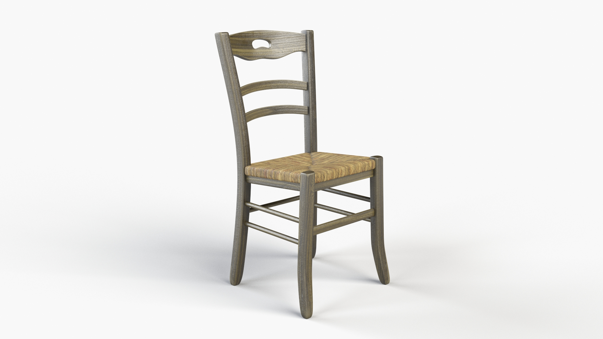 3D Rustic Straw Chair Model - TurboSquid 1603747