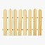 Segmento de valla de madera roto y conjunto ininterrumpido