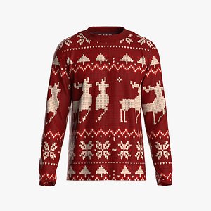 Christmas male longsleeve 3D model