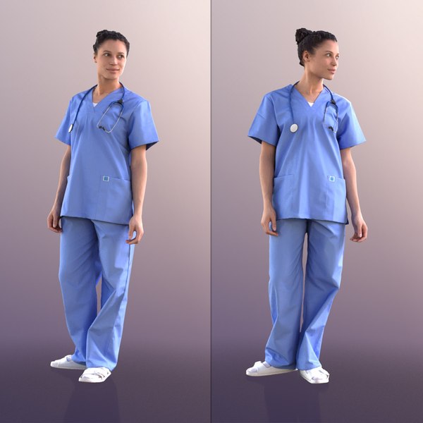 3D 10896 Diana - Nurse Standing model