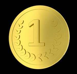 3d model golden coin