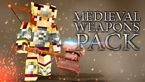 3d model of medieval weapons pack