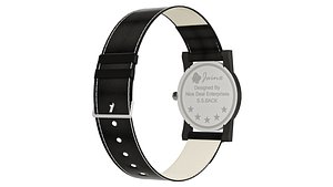 Jainx Men Black Dial Leather Strap Analog Watch 3D model