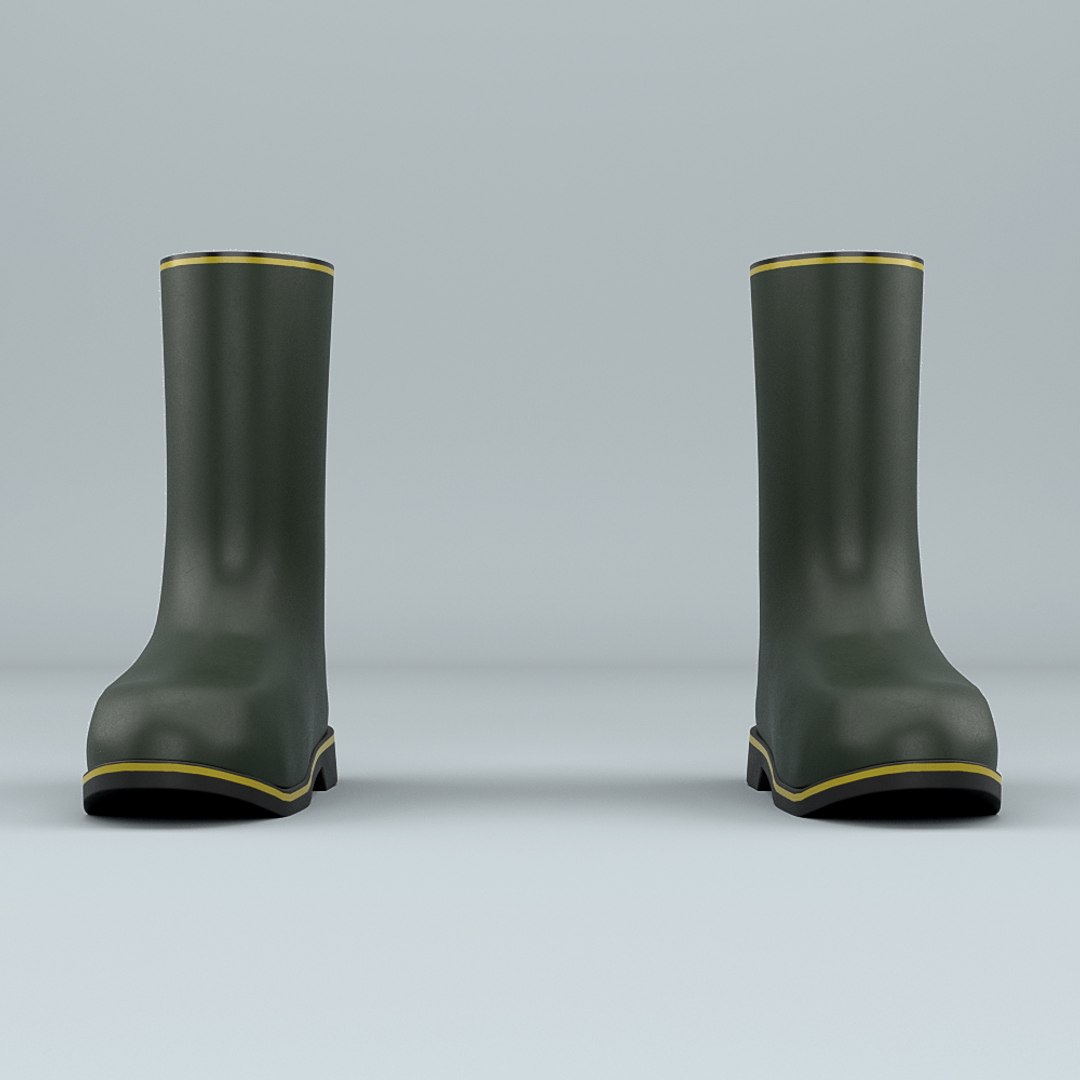 Biohazard Protective Rubber Boots 3D Model - TurboSquid 1363547