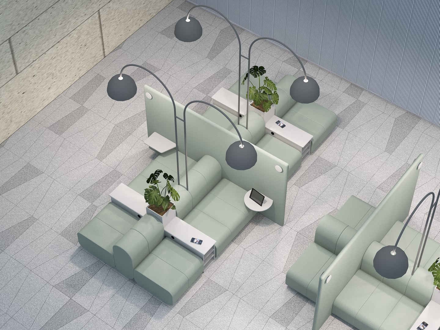 Modern Rest Area Card Seat Sofa Table And Chair Combination Public Area ...