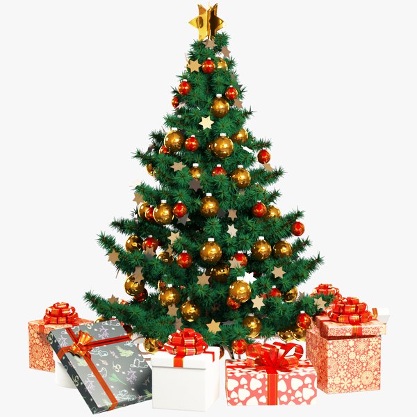 christmas tree presents 3d model