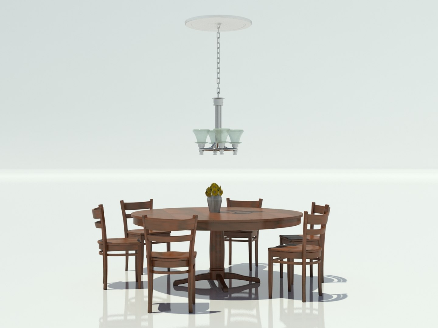 breakfast table chairs obj