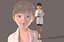 3D model Cartoon doctor female doctor with binding