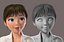 3D model Cartoon doctor female doctor with binding
