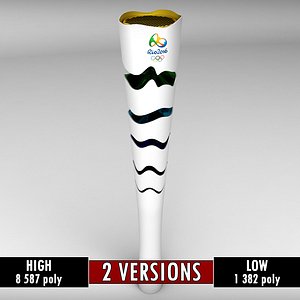 Rio 2016 Olympic Games Torch low poly
