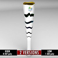 Rio 2016 Olympic Games Torch low poly
