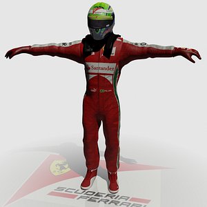 3d formula driver felipe massa model