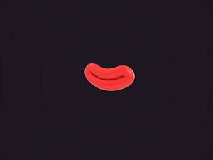 Cartoon Lips 3D model