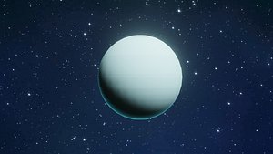 3D Stylized Planet Uranus 2k 4k 8k Textures