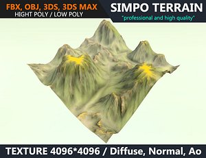 3D realistic terrain polys games