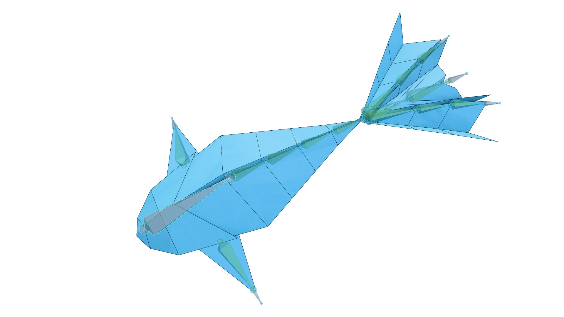 Origami Fishes 10-15 3D Model - TurboSquid 2636392