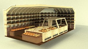 3ds max bakery supermarket display