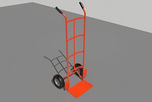 industrial hand trolley 3D model