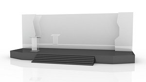 rostrum stage backdrop model