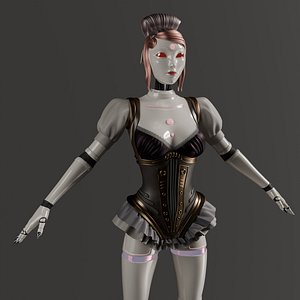 3D Robot woman