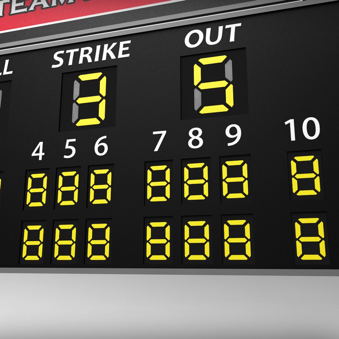 3ds Stadium Baseball Score Board