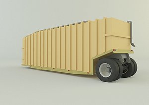 3D Frac Tank trailer model 3D model model