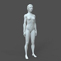 CAD-friendly Young Female Model F4P2D0V1 3D model