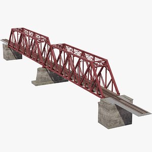 3D Railroad Truss Bridge