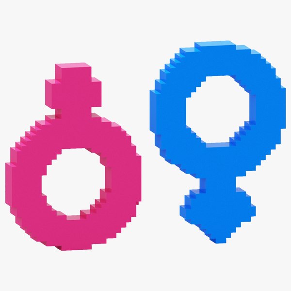 3D Male and Female Symbol