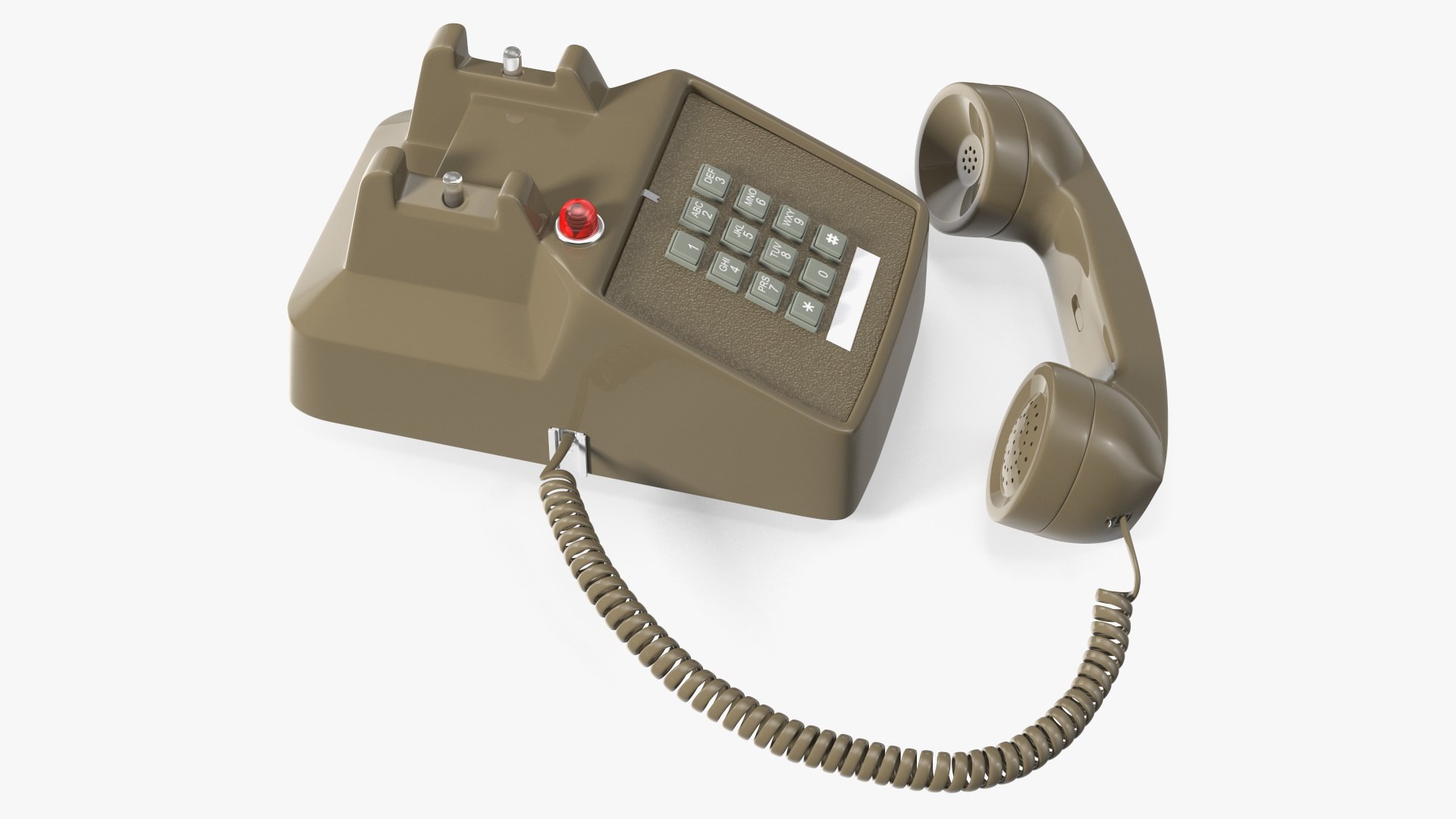 Vintage Telephone Off Hook 3D model preview