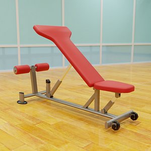 3D Incline Bench gym