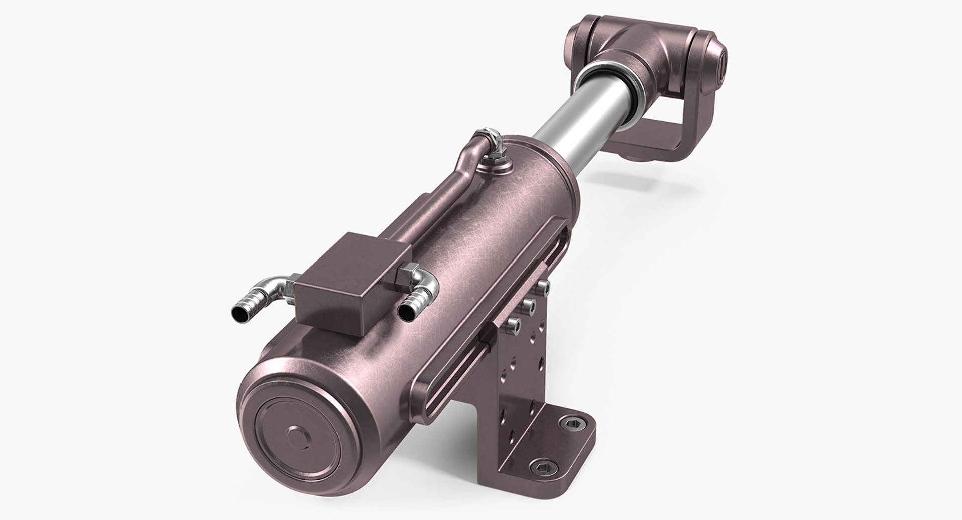 Anodized Hydraulic Cylinder 6 3D model preview