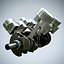 Анимированные цилиндры двигателя V8