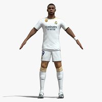 T-Pose Rigged Kylian Mbappe Real Madrid