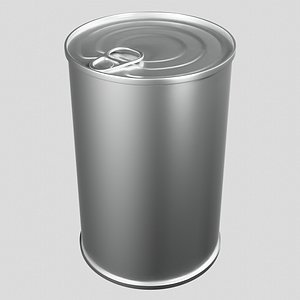 realistic tin 3D model