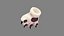Cartoon sharp white cat claw glove