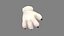 Cartoon sharp white cat claw glove