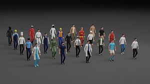 25 Lowpoly Character Collection