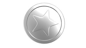 Silver Cartoon Star Coin PBR