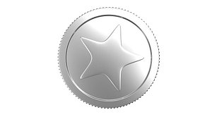 Silver Cartoon Star Coin PBR