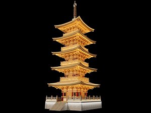 3D Japan Pagoda Tower