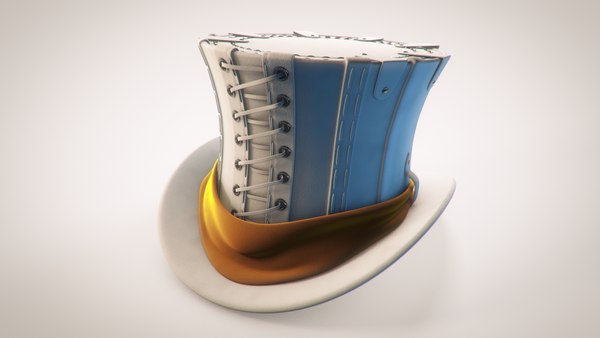 cylinder steampunk hat 3d c4d