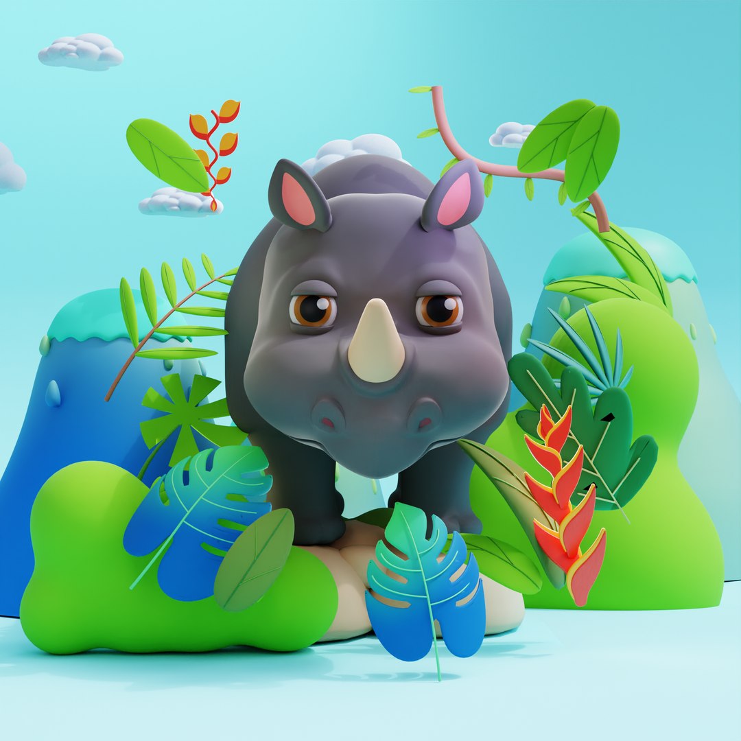 3D Model Rhino - TurboSquid 2348709