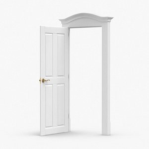 3D model classic-doors---door-1-open